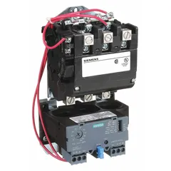 This NEMA Size 2 non-reversing starter is rated for 45 A and 240V AC three-phase motors. It includes an electronic overload that eliminates the need for thermal units, a 1NO auxiliary contact, and a pilot light. Screw terminals facilitate wiring. Suitable for starting and protecting motors in industrial applications such as pumps, fans, and conveyors.