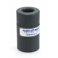 PLAST-O-MATIC Check Valve: Diaphragm, Inline Valve Body, 1/4 in Pipe Size, FNPT x FNPT, PVC, Female (MPN CKD025V-PV)