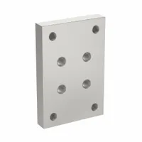 Base Plate: 25 Series, Aluminum, 63.5 mm x 12.7 mm x 95 mm, Drop-In, Quad, Adj (MPN 25-2418)