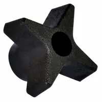 INNOVATIVE COMPONENTS Hand Knobs: 4 Point, Plastic – Steel/Zinc, M8 Thread, 45 mm Dia (MPN 20127121)
