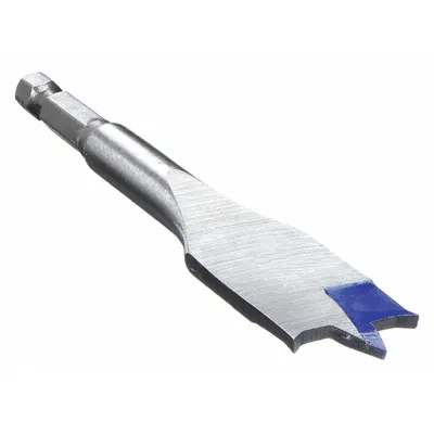 IRWIN Spade Drill Bit: 1 1/2 in Drill Bit Size, 1/4 in Shank Dia, 4 3/4 in Overall Lg - Quick-Change Hex-Shank Flat Spade Drill Bits