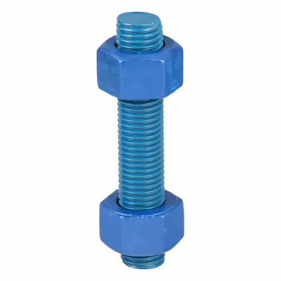 USA FASTENER Fully Threaded Stud: 1"-8 Thread Size, Steel, Grade B7, PTFE Coated, 5 1/2 in Lg - PTFE-Coated Fully-Threaded Rods & Studs