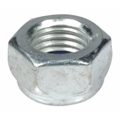 This hanger shaft nut is a replacement part for material handling systems, designed to secure hanger shafts in conveyor and power transmission applications. It fits Dayton brand equipment.