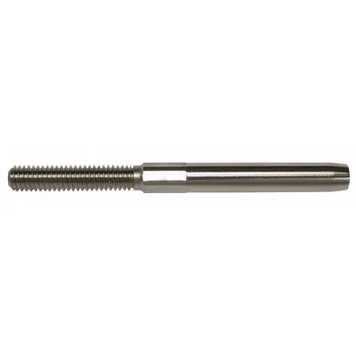 LOCOLOC Wire Rope Stud: 1/8 in Compatible Rope Dia, Right Hand, 1 3/8 in Thread Lg - Right-Hand Thread Stud