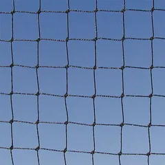 This heavy-duty bird control netting is made of black polyethylene and provides a 3,750 sq ft coverage area. It is rot-resistant and designed to create a physical barrier that excludes birds from structures such as buildings, warehouses, and agricultural facilities. Suitable for industrial and commercial applications.