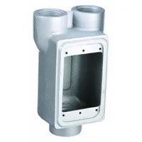 APPLETON ELECTRIC Electrical Box: Iron, Rectangular, 1 Gangs, 1/2 in Hub Size, 25 cu in Capacity (MPN FDCC-1-50)
