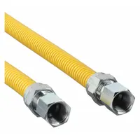 Gas Connector: 1/2 in Hose Inside Dia., 24 in Hose Lg, 150,000 BTU Capacity, Yellow, FNPT x FNPT (MPN 30C-3232-24)