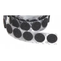 This pre-cut loop disc has a 7/8 in diameter and is made of black nylon with an adhesive acrylic backing. It is used for temporary or permanent fastening in applications such as cable management, mounting, and light-duty fixturing when paired with a matching hook disc (sold separately)