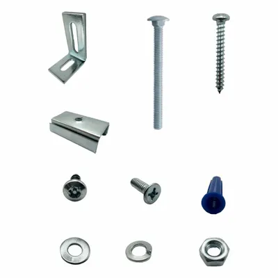 HADRIAN Headrail Pilaster Kit: Chrome Zamac - Brackets, Alcove Clips & Channels for Bathroom Partitions