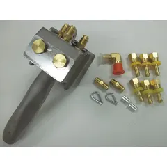 Pendant control station for ARO series hoists, providing Up/Down functions. Compatible with manufacturer part number MLK-AL269C. Used in industrial lifting applications for raising and lowering loads.