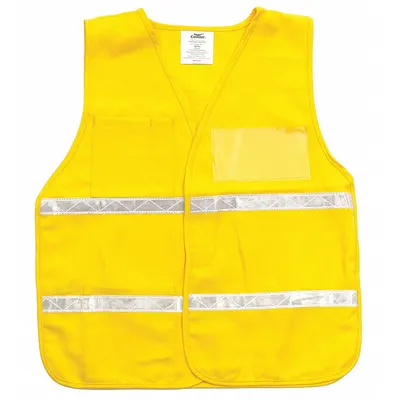 CONDOR Safety Vest,Yellow,Legend Insert,Univsl: Yellow, Polyester - Legend Insert Safety Vest