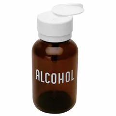 APPROVED VENDOR 35608 Amber Glass Dispensing Bottle, Round, 236.58 mL (8 fl oz), 63.5 mm Diameter