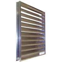 24"H 36"W Drnbl Extrd Alu Intake Louver: Hat Channel, Recess Mount, 23 1/2 in H, 35 1/2 in W