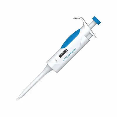 COLE-PARMER Single-Channel Pipettor: 1 Channels, 10 ul Capacity - Max - Single Channel Pipetters