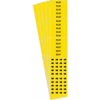 Pipe Marker: Relief, Yellow, Black, Fits 3/4 in and Smaller Pipe O.D., 3 Pipe Markers, 5 PK (MPN 7239-3C-PK)