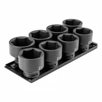 TEKTON Impact Socket Set: 3/4 in Drive Size, Small Set (0-50 pieces) Set Size, 8 Pieces, (8) 6-Point (MPN SID93104)