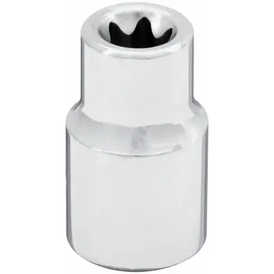 WESTWARD Socket: 3/8 in Drive Size, E10 Socket Size, External Torx, Std, Chrome - 3/8" Drive External Torx Hand Sockets
