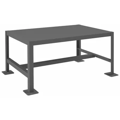 DURHAM MFG Work Table: Fixed Ht, Steel, 36 in x 24 in, 2,000 lb Overall Load Capacity - Steel-Top Worktables