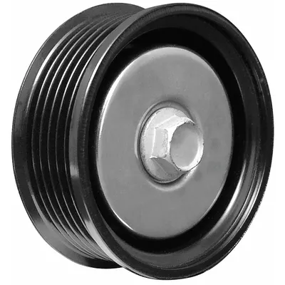 DAYCO 89171 Serpentine Ribbed Idler Pulley, 6 Grooves, Light Duty - Ribbed V-Belt Idler Pulleys for Vehicles