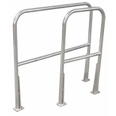 COTTERMAN Safety Railing w/ Toe Board,3ft.: Toe Board Included, 4 in x 3 in - Handrail Lengths