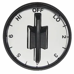 Infinite switch for controlling heating elements in HVACR equipment. Used in commercial ovens, ranges, and electric heating appliances requiring variable power output for temperature regulation.
