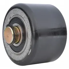 This load roller kit is a replacement part for pallet jacks, designed for models 2PLH7, 2PLH8, 2PLH9, and 2PLJ1. It is used to restore smooth load-roller function in material handling equipment. The kit is black and intended for maintenance and repair of pallet jacks in warehouses and industrial settings.