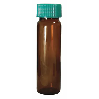 QORPAK Vial with Cap: 40 mL, Includes Closure, Polypropylene, 27.5 mm Body Dia - Glass Sample Vials
