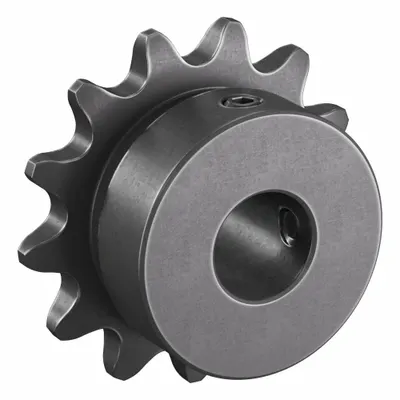 TSUBAKI Single Strand Sprocket: 35, For 3/8 in Chain Pitch, 1/2 in Bore Dia, 13 Teeth - Size 35 Fixed-Bore Roller Chain Sprockets