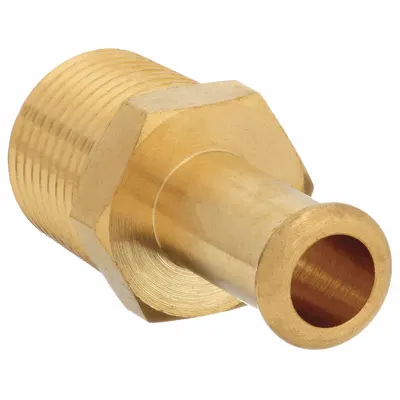 SPEEDAIRE Beaded Hose Fitting: For 3/8 in Hose I.D., 3/8 in x 3/8 in Fitting Size - Multipurpose (Air, Water, Chemical) Straight Beaded Barbed Hose Fittings