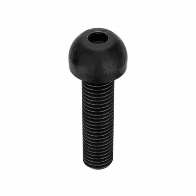 KERR LAKESIDE Socket Head Cap Screw: 1/4"-28 Thread Size, 1 in Lg, Button, Black Oxide - Button Head Socket Cap Screws