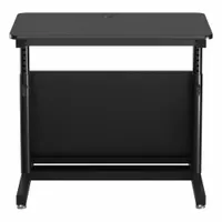 VERSADESK Standing Desk: Black, Wood, 36 in Overall Wd, 24 in Overall Dp, 36 in Max Desktop Ht (MPN CTL3624-BB)