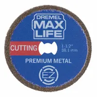 DREMEL Cutting Wheel: 1 1/2 in Wheel Dia, 0.4 in Wheel Thick, Cubic Boron Nitride, EZ Lock, Mounted (MPN EZ506HP)
