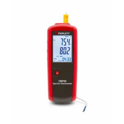 TRIPLETT Thermocouple Thermometer: For Type J/Type K Thermocouple Type - Thermocouple Meters with Cabled Data Output