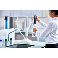 The ELGA LA824 is a standalone dispense unit designed for water purification systems. It is used to dispense purified water in laboratory and industrial settings, supporting applications such as analytical testing, sample preparation, and general lab use.
