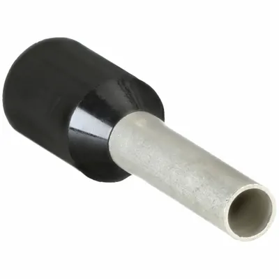 PANDUIT Wire Ferrule: 16 AWG Max Wire Size, Holds 1 Wire, Black, Polypropylene - Insulated Ferrules