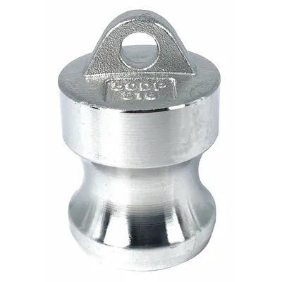 OEM Cam and Groove Spool Adapter: 1/2 in Coupling Size - Type DP Stainless Steel Cam & Groove Dust Plugs