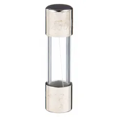 Fast-acting cylindrical fuse from the AGX Series, rated 20 A and 250 V AC. Physical size 1/4 in x 1 in. Used for overcurrent protection in industrial equipment such as control panels, power supplies, and machinery.
