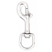 This slide bolt spring snap is constructed from stainless steel and features a 3/8 in opening. The slide bolt mechanism provides secure closure for non-lifting applications such as tethering equipment or organizing tools