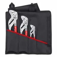Tongue & Groove Plier Set: Flat, Push Button, 1 in_2 in_2 1/2 in Max Jaw Opening, Smooth (MPN 00 19 55 S7)