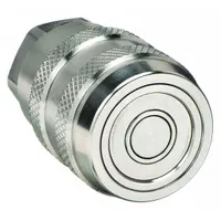 PARKER Hydraulic Quick Connect Hose Coupling: 1 in Coupling Size, 316 Stainless Steel, Fluorocarbon (MPN S71-3C16-16EFV)