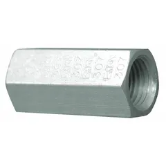 Straight flared fitting union for connecting tubes or hoses with a flared end seal. Steel construction with M10-1 thread size. Meets DOT/SAE standards. Suitable for hydraulic, pneumatic, and fuel systems requiring leak-tight, reusable connections under moderate pressure.