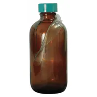 QORPAK Sampling Bottle: 240 mL, Amber, 24-400, Urea, 24, Polyethylene/PTFE, Type III (MPN GLC-02255)