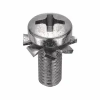 SEMS Screw: Internal Tooth, M3x0.50 Thread Size, 10 mm Lg, Stainless Steel, Plain, Pan, 10 PK (MPN MPPJIX03010-010P1)