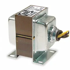 Open Class 2 transformer with 40 VA rating, 24V AC input and 24V AC output. Features foot mounting and wire lead connections on both primary and secondary sides. Suitable for low-voltage control circuits in HVAC, lighting, and building automation systems.