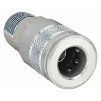 PARKER Quick Connect Hose Coupling: 3/8 in Body Size, 1/4 in Hose Fitting Size, 1/4" -18 Thread Size (MPN 14C)