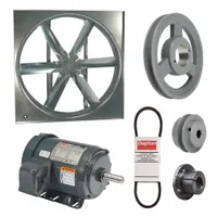 DAYTON Supply Fan w/Drive Package: Belt Drive, 30 in Blade, Totally Enclosed, 11,061 cfm, 3 ph, 1 hp (MPN 7CC27)
