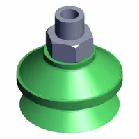 SMC Vacuum Cup Assembly: Bellows, G1/8 in, 32 in Pad Dia, Fluoro Rubber, Green, 65, 36.3 mm Pad Ht (MPN ZP3C-T32BFS-MF-AG01)