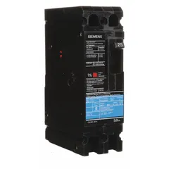 Siemens ED22B025 is a 25 amp ED2-series molded case circuit breaker with a maximum interrupting rating of 10kA at 240V AC. It features a fixed instantaneous trip and load-side lug terminals, supporting any phase connection. Suitable for overcurrent protection in branch circuits, feeder protection, and panelboard applications.