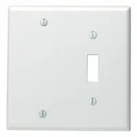 LEVITON Wall Plate: Combo, 2 Gang, Std Size (MPN 84006-40)