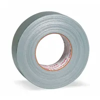 General purpose duct tape with polyethylene coated cloth backing and rubber adhesive. Suitable for sealing, bundling, and temporary repairs on clean surfaces in industrial and commercial settings. Silver color, 1 7/8 inches wide by 60 yards long, 11 mil thickness